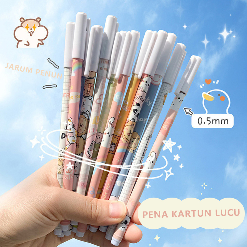 

✨EG-0.5mm Pen Bisa Dihapus Pena Gel Beruang Stroberi Netral Siswa Peralatan Kantor Alat Tulis Termal Dihapus Pena Signature Pen Pena Netral Kartun-Eghrerr