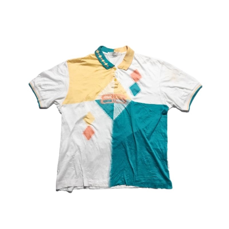 Vintage Poloshirt Balenciaga Golf Colorblock