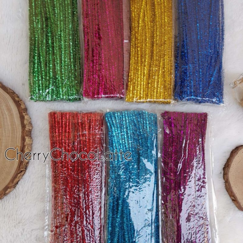 

[ 1 Bungkus ] Kawat Bulu Mercy Metalik / Pipe Cleaner Metalik