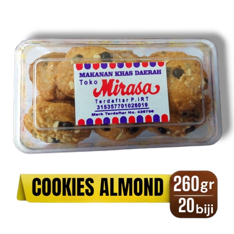 

Biskuit Cookies Coklat Almond Mirasa Madiun