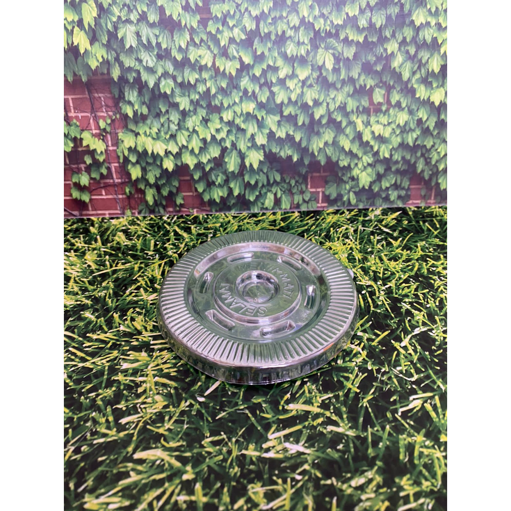 ISI 50PCS LID FLAT ATAU DATAR / DOME CEMBUNG 14oz/16oz TUTUP DATAR TUTUP CEMBUNG TUTUP GELAS PLASTIK
