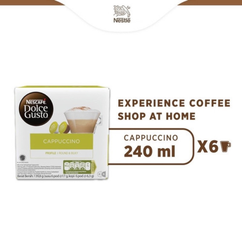 

Nescafe Dolce Gusto Cappuccino 12 Capsule Coffee Kapsul Kopi