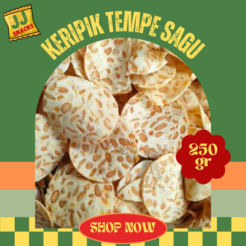 

JJ Snack Keripik Tempe Sagu 250gr