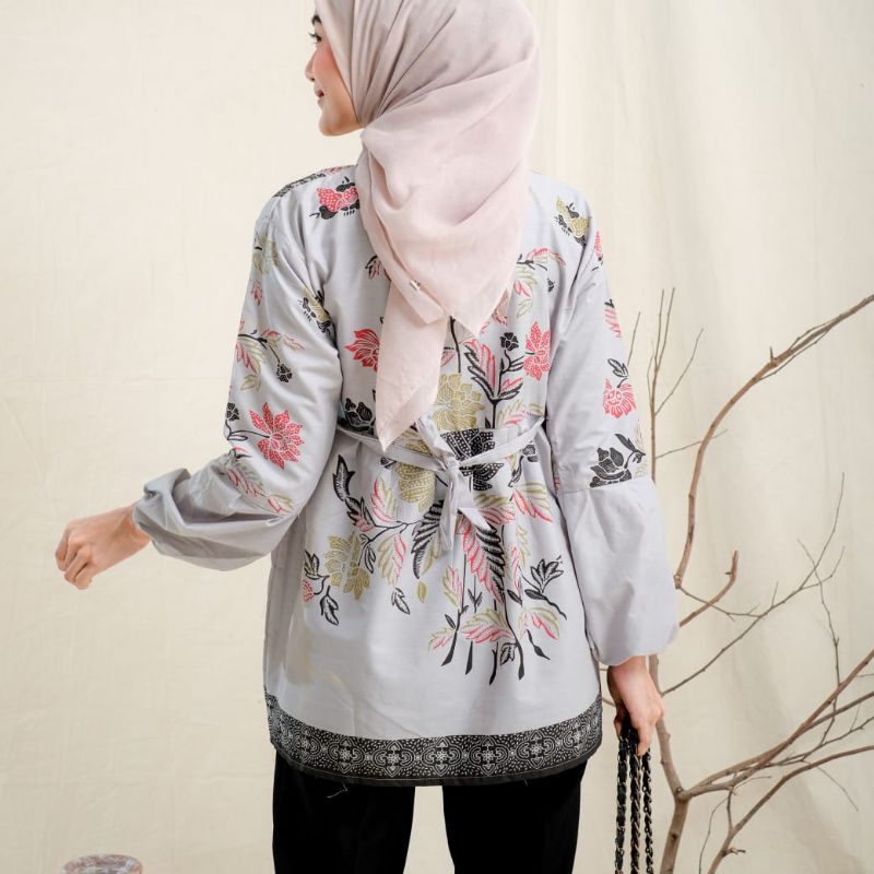 BAJU BATIK WANITA MODERN MONALISA GENES M,L,XL asli PEKALONGAN