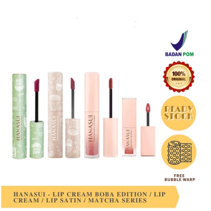 HANASUI Mattedorable Lip Cream & Boba Edition | Lip Cream Lip Matte Lipstick Ombre Hanasui