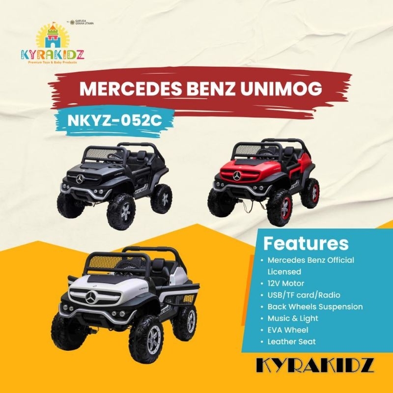 JEEP Mercedes Unimog NKYZ-052C  yukita 870 ykt870 Mainan anak mobil aki anak JEEP Spider  Ban full k