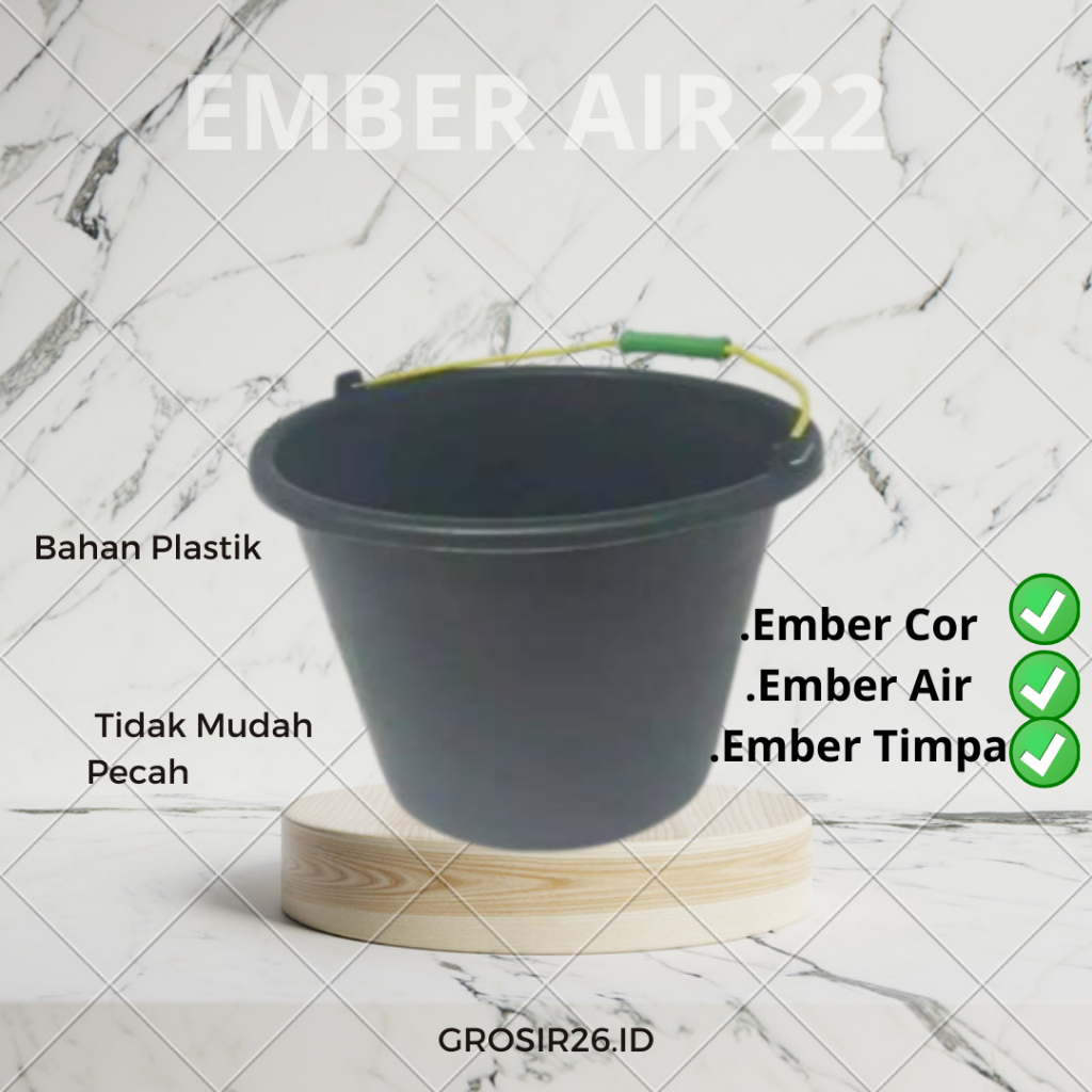 EMBER HITAM KARET 22 LITER