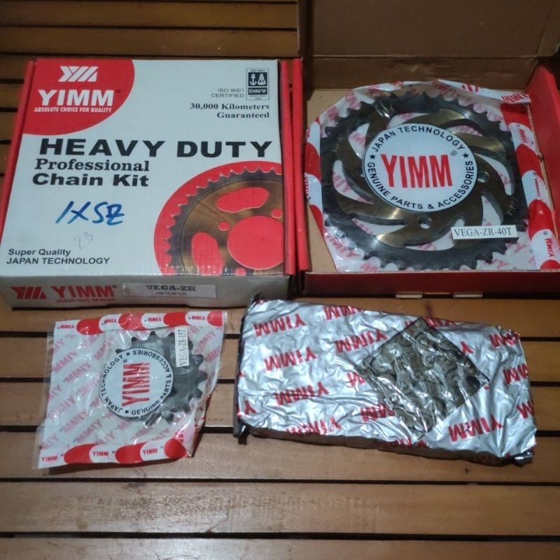 Rantai Gear Set VEGA-ZR Ukuran 40T YIMM ASLI ORIGINAL