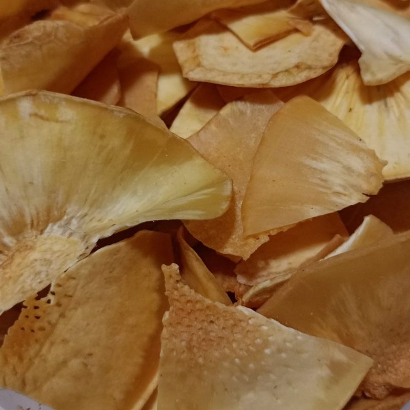 

Keripik Sukun / Bakara Tipis Kriuk Renyah isi 100 Gram dan 250 Gram