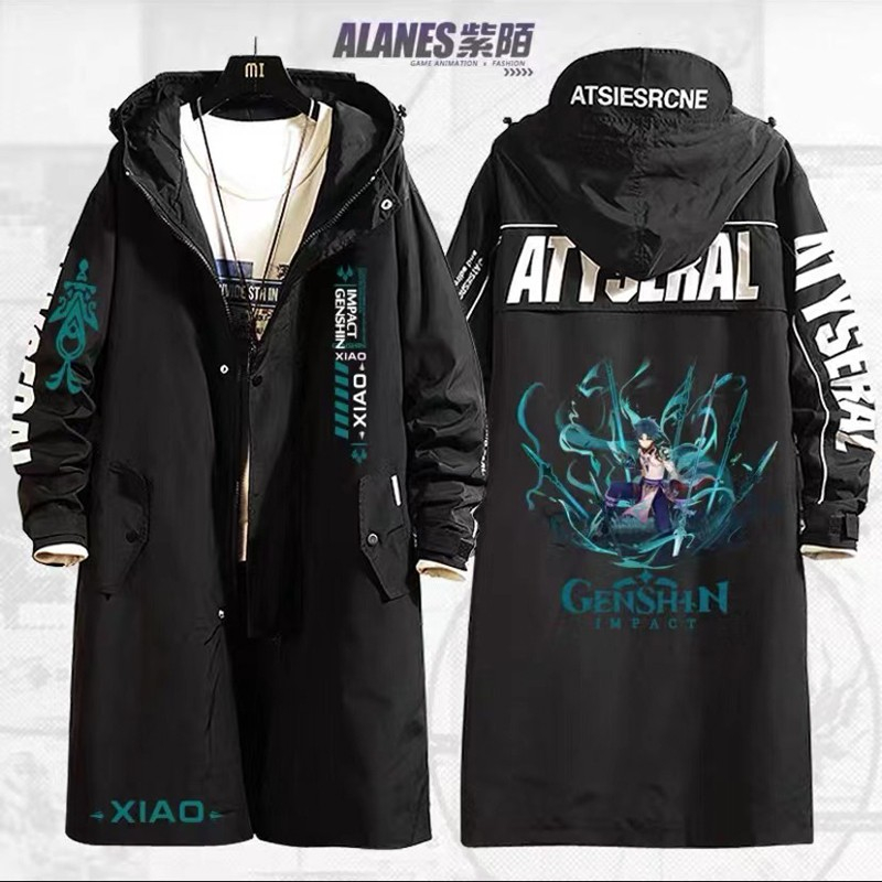 Jaket Hoodie Jubah Genshin Impact Xiao Vigilant Yaksha