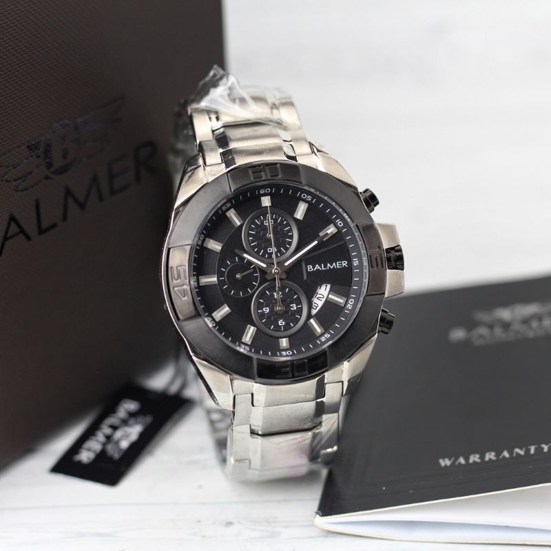 Jam Tangan Balmer 7928 Tali Rantai Original Pria Chronograph