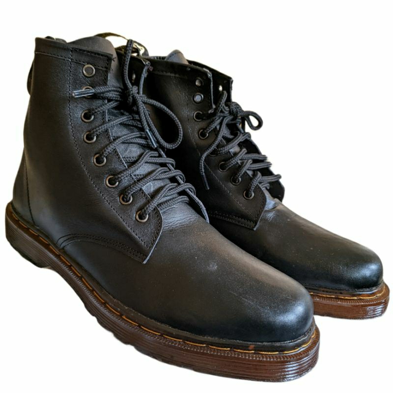 Sepatu Boots Pria Casual Kulit Docmart Premium