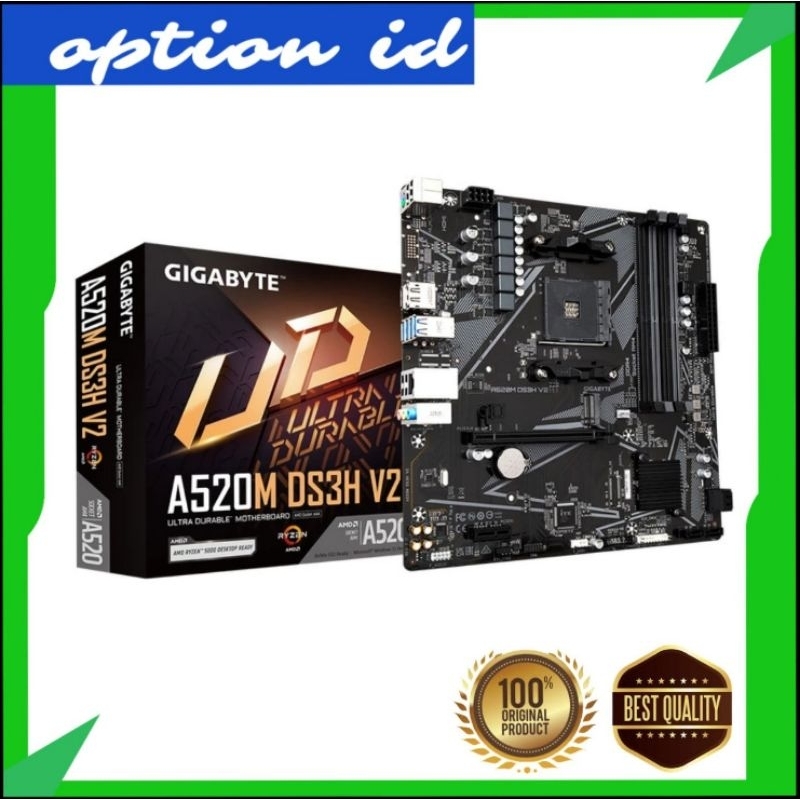 GIGABYTE A520M DS3H V2 | A520 AM4 DDR4 mATX - Motherboard AMD