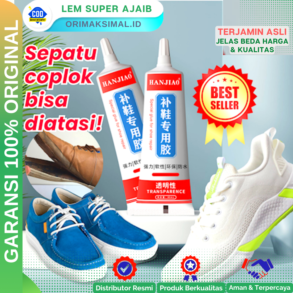 lem Sepatu Super Kuat Lem Sendal Lem super kuat tahan air perekat kerajinan kulit Hanjiao Penambal S
