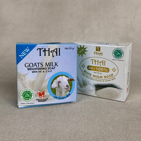 Sabun THAI Goats Milk Soap 50 gr - Sabun Susu Kambing Beras Original BPOM