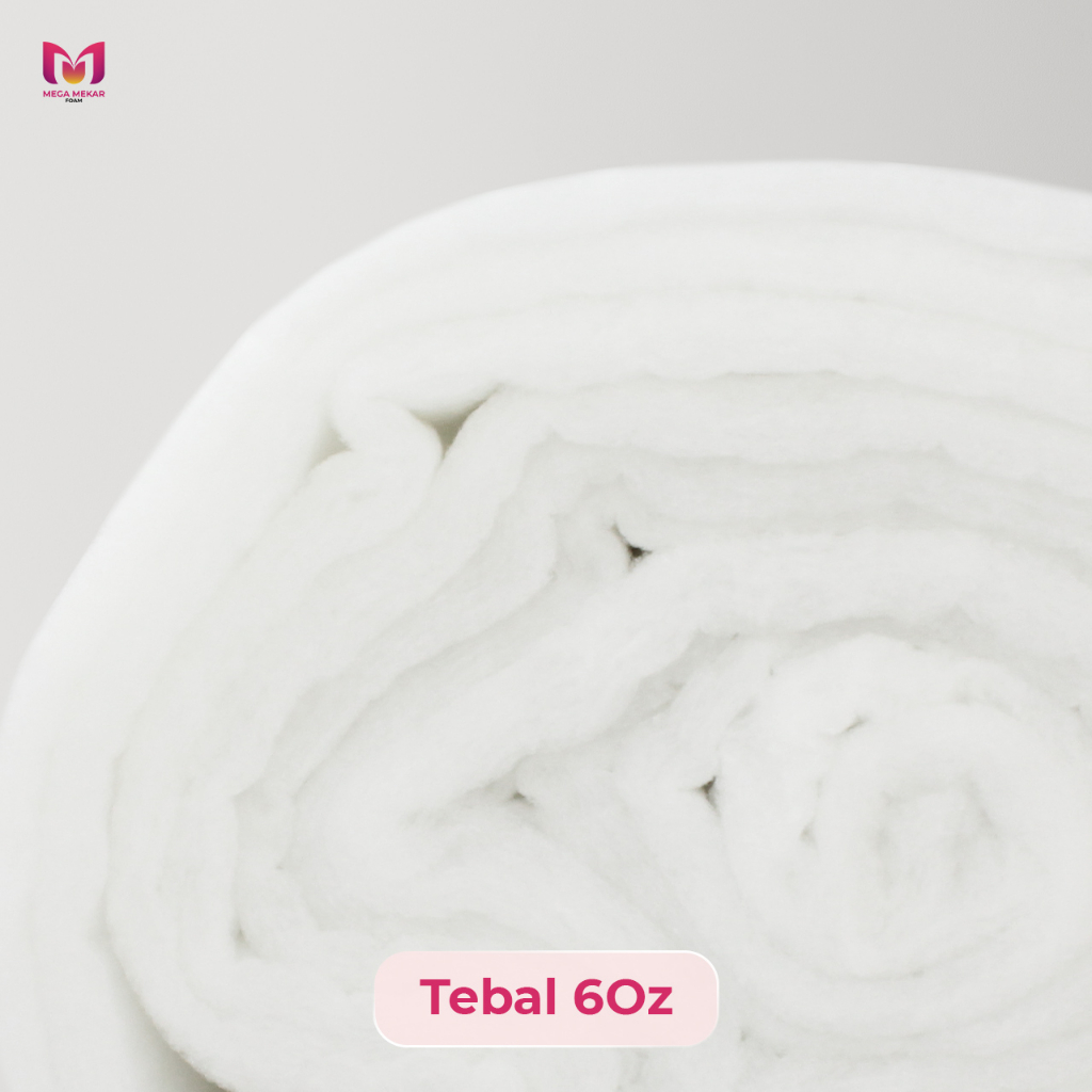 Bergaransi Silikon Padding Lembaran 6Oz Lebar 210Cm / Silicone Dacron Lembaran / Dacron Isi Bedcover