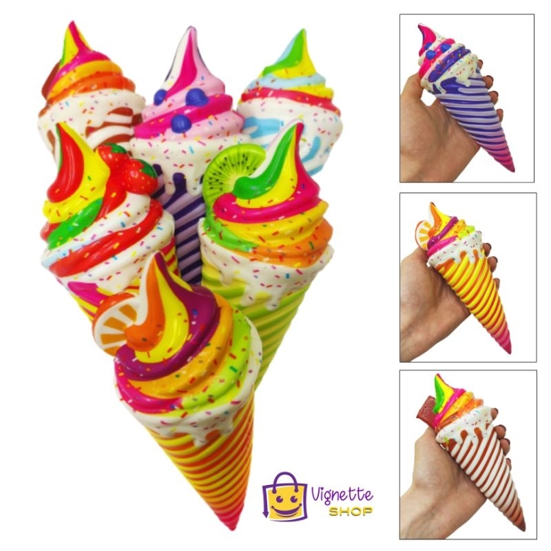 Squishy Jumbo Special Fruit Ice Cream Slow Rising Mainan Anak | Squisy Squishi Sekuisi Squisi
