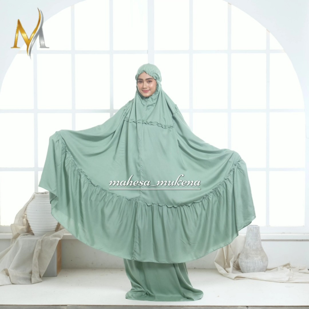 Mukena Dewasa Jumbo Rayon Polos - MAHESA MUKENA