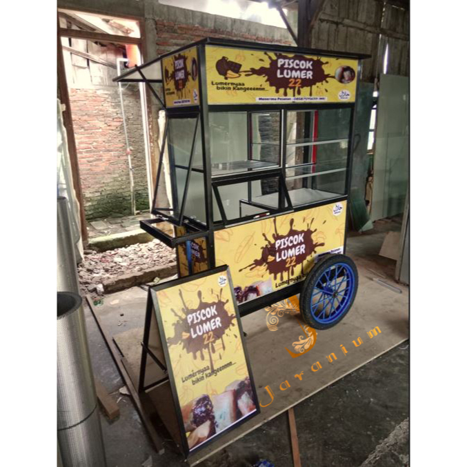 Gerobak dorong / Gerobak keliling / Gerobak roda gede / Gerobak dorong aluminium / Gerobak aluminium