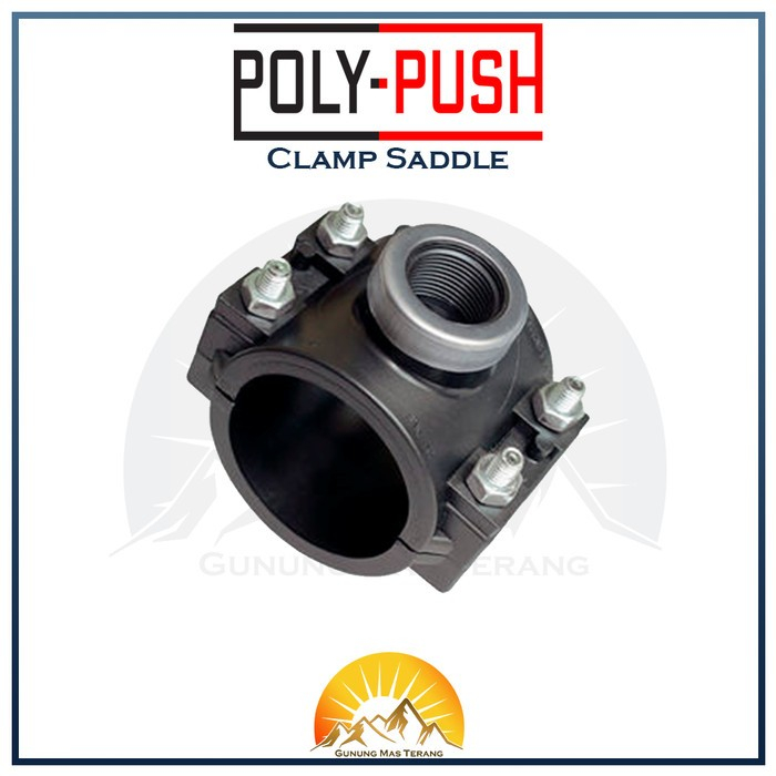 PP HDPE Fitting Clamp Saddle Compression 200 mm x 1/2"