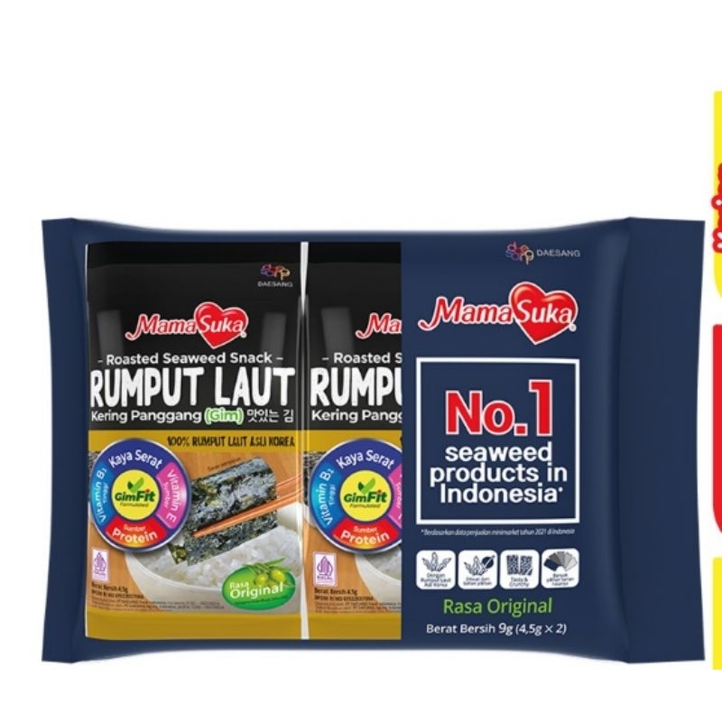 

Mamasuka Rumput Laut Panggang (Nori)2X4.5G