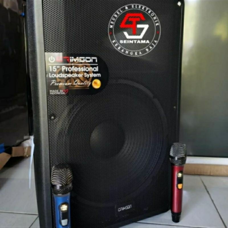 speaker portable 15 inch original crimson cr 15 prestige 500 watt speaker karaoke 15 inch