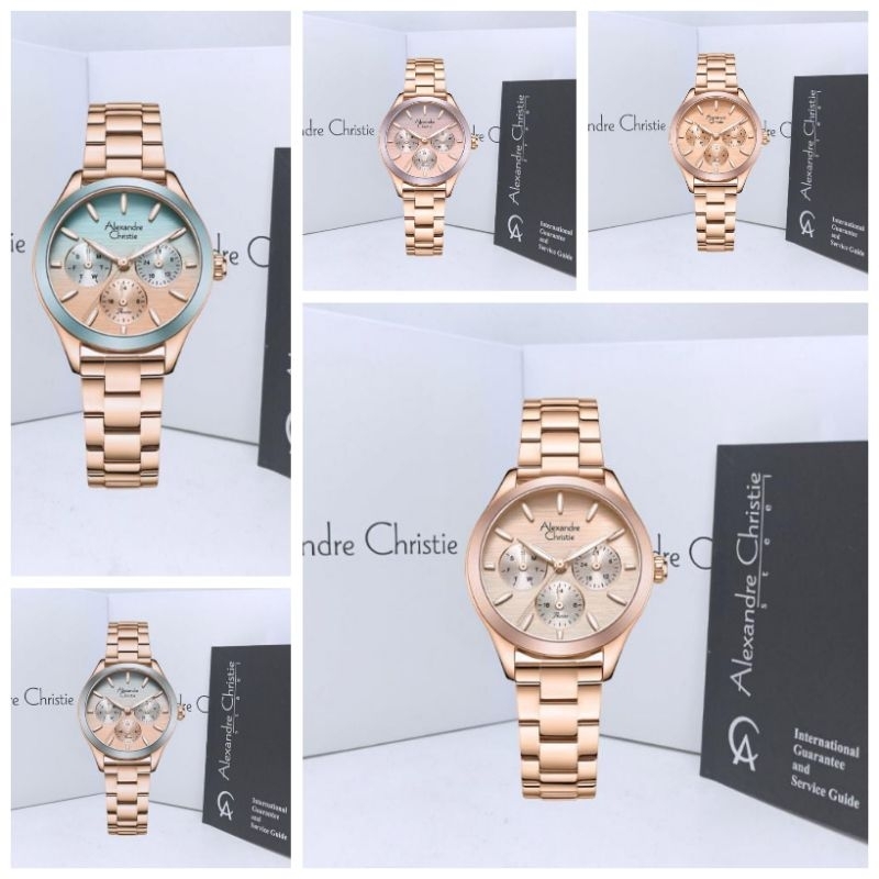 Jam Tangan Wanita Alexandre Christie 2A93 AC2A93 AC 2A93 Tali Besi / Stainless Steel