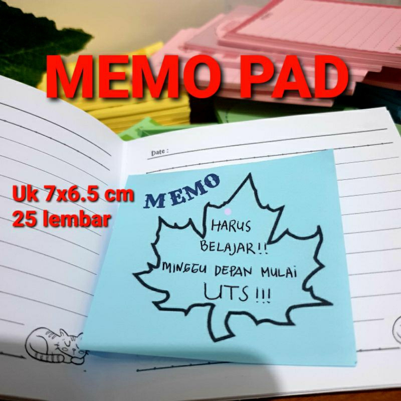

memo pad cute motif biru uk 7x6.5 cm