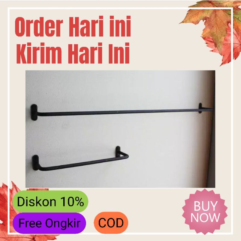 Gantungan Besi Untuk Baju Gantungan Handuk Kastok Baju Handuk Gantungan Besi Kuat Kokoh 10mm SNI
