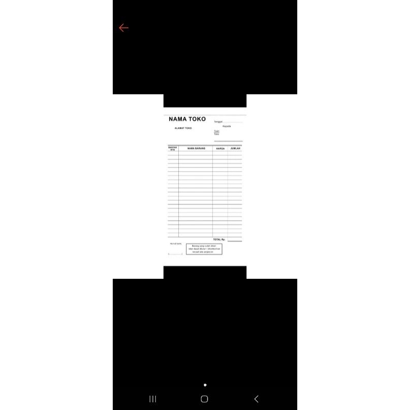 NOTA NCR UKURAN 1/3 FOLIO 3 PLY