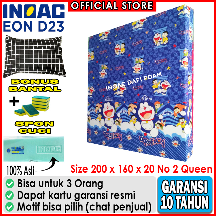 Kasur busa Inoac 200x160x20 Nomor 2 busa Inoac EON D23 original garansi 10 tahun gratis bantal Inoac