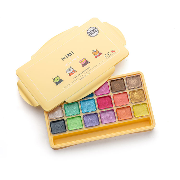 

Miya Himi 18 Warna Metallic Gouache Colors 30ml / Miya Himi x Alien Frens