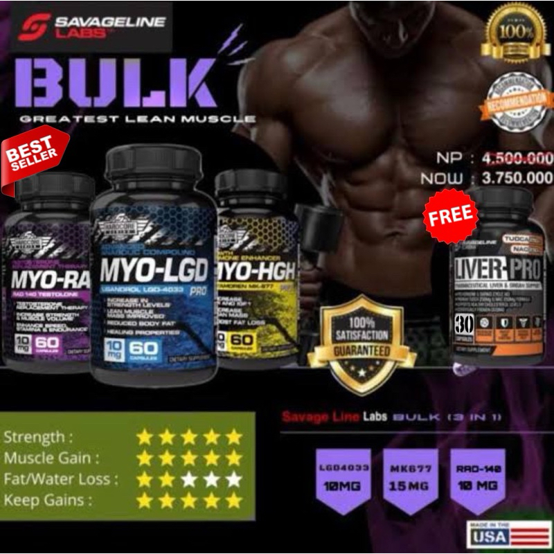 [ Best Sarms Stack ] BULK for PRO BULKING - RAD140 TESTOLONE + LIGANDROL LGD 4033 + HGH Ibutamoren M