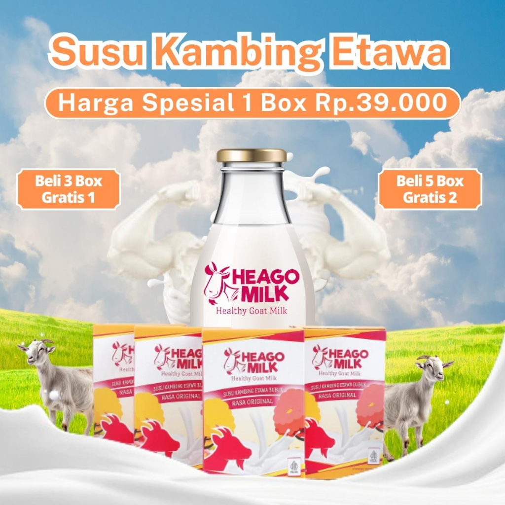 

SUSU KAMBING ETAWA 100% ASLI, Terapi Tulang Sendi Sehat Tanpa Obat