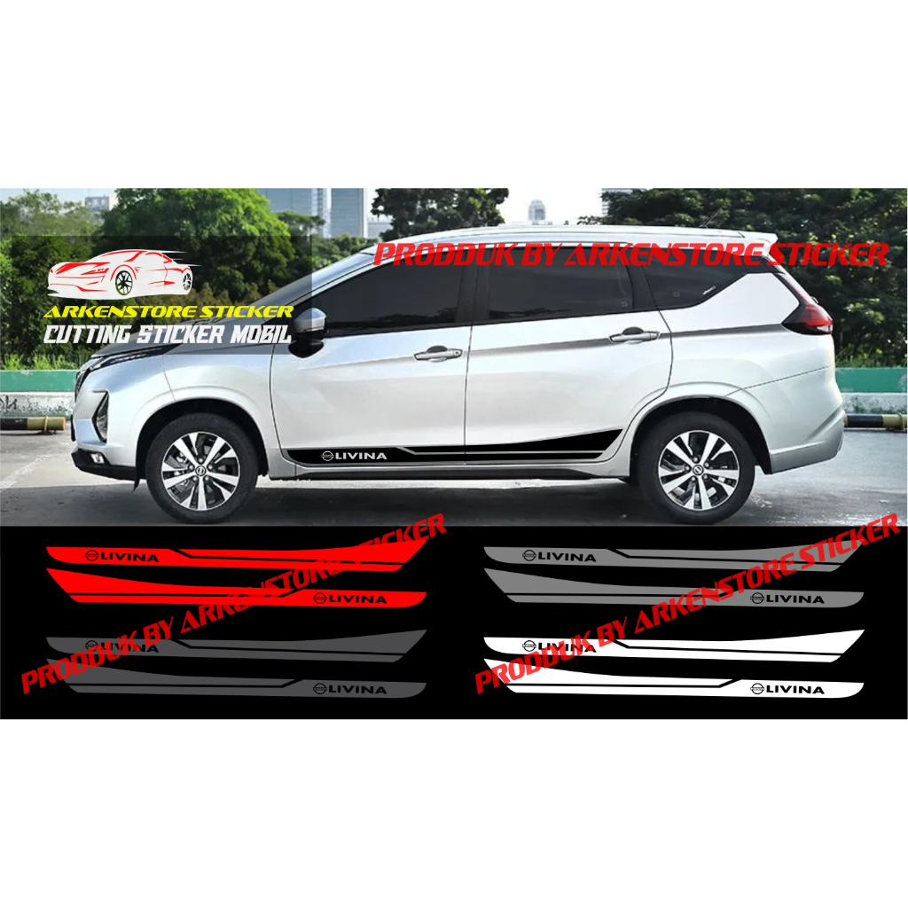 Cutting sticker stiker mobil livina sticker list body samping mobil livina
