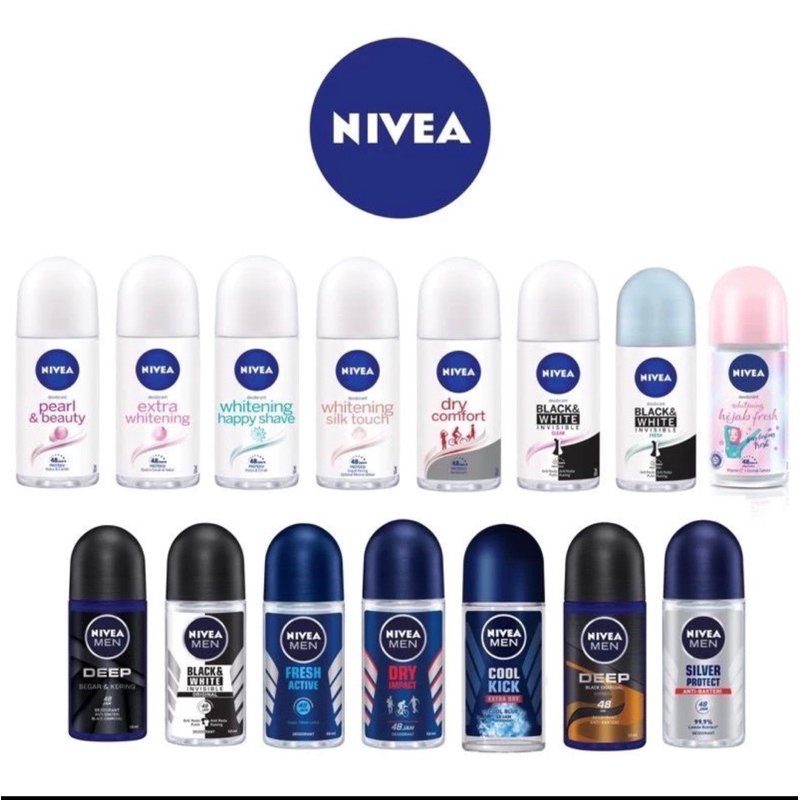 NIVEA ROLL ON 50 ml / 25 ml (MEN / WOMEN) DEODORANT