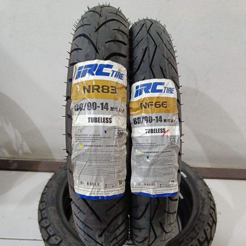 BAN TUBELESS IRC 80/90-14 & 90/90-14 Vario Beat Scoopy Mio +pentil