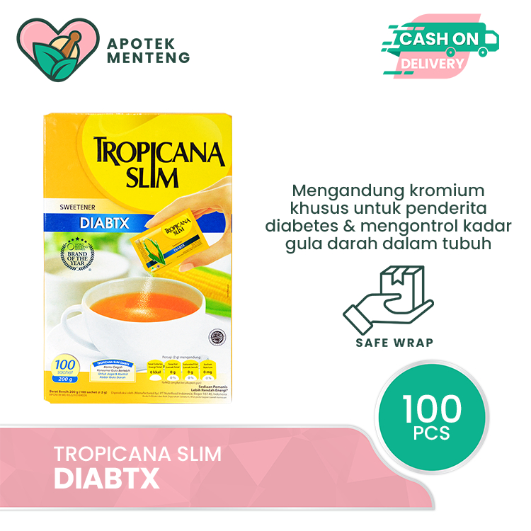 

Tropicana Slim DIABTX 100 Sachet - Pemanis Alami Diabetes Bebas Kalori