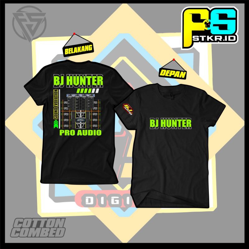 Kaos T-shirt Viral  BJ Hunter pro audio lengan pendek