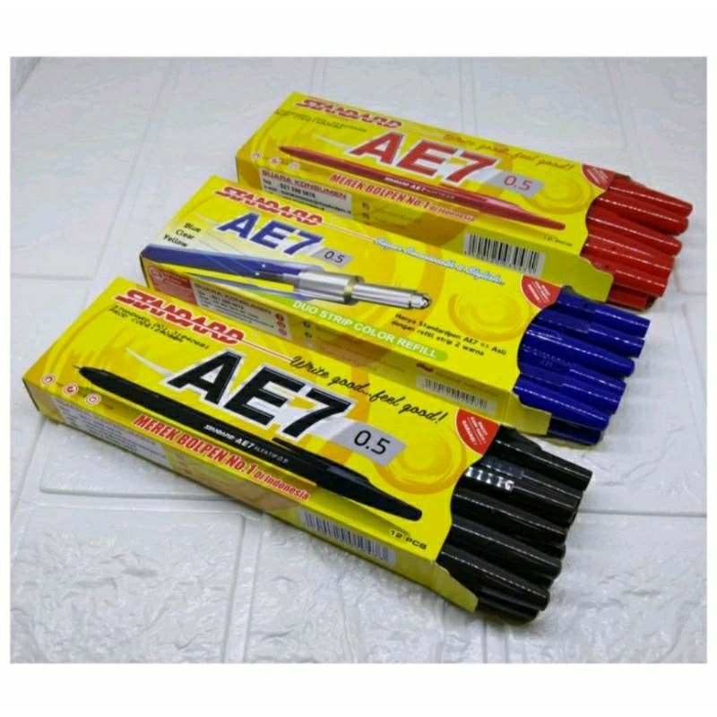 

pulpen standart AE7 isi 12pc pen pena balpoint