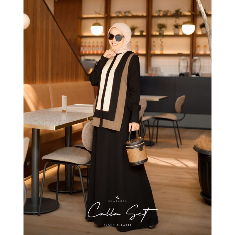 Calla Set ( Dress iber + Outer ) by Shararea