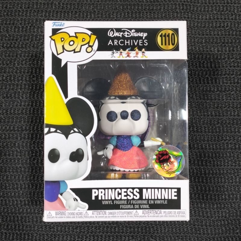 Funko Pop Walt Disney Archives: Princess Minnie (Glitter Custom) #1110 (Box Damage)