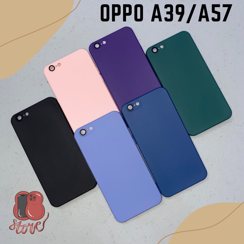 Softcase Oppo A39 / A57 Makaron TPU Lensa Ring Pelindung Kamera
