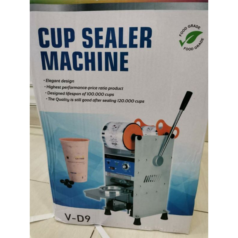 Ready cup sealer vipoo uk 12 SD 22 Vipoo Cup Sealer Machine V-D9 / Mesin pres Gelas Minuman 22oz Vip
