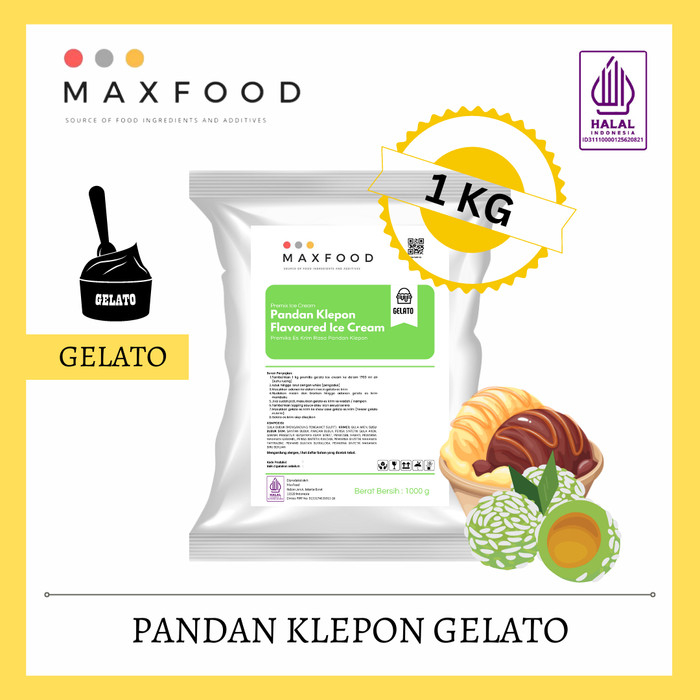 

1Kg Gelato Powder Pandan Klepon / Bubuk Gelato Rasa Pandan
