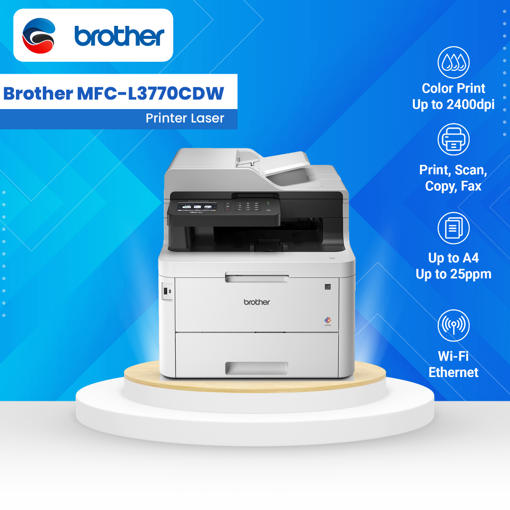BROTHER Printer Laser Color Warna Multifunction MFC L3770CDW L3770 CDW L 3770CDW Print Scan Copy Dup
