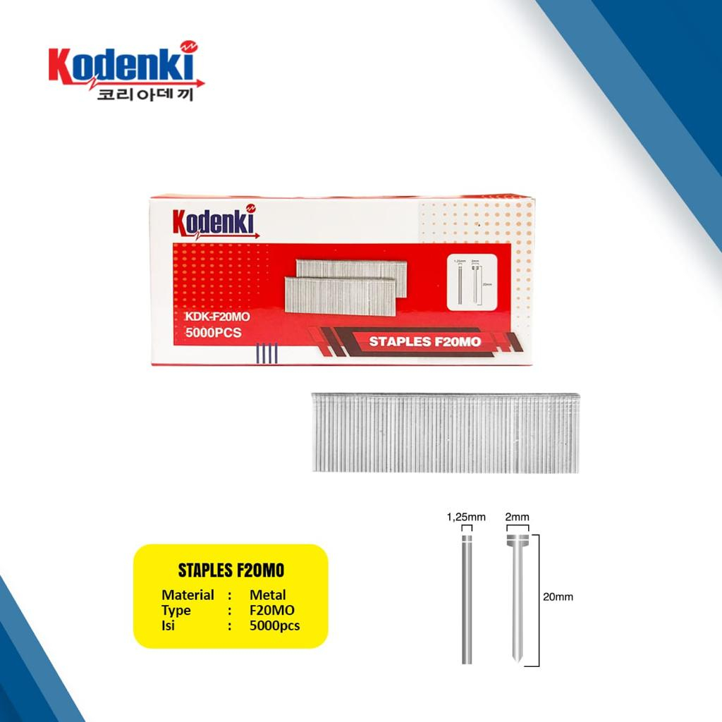 

Kodenki Isi Staples F20 Paku Tembak Nailer Gun Model Lurus