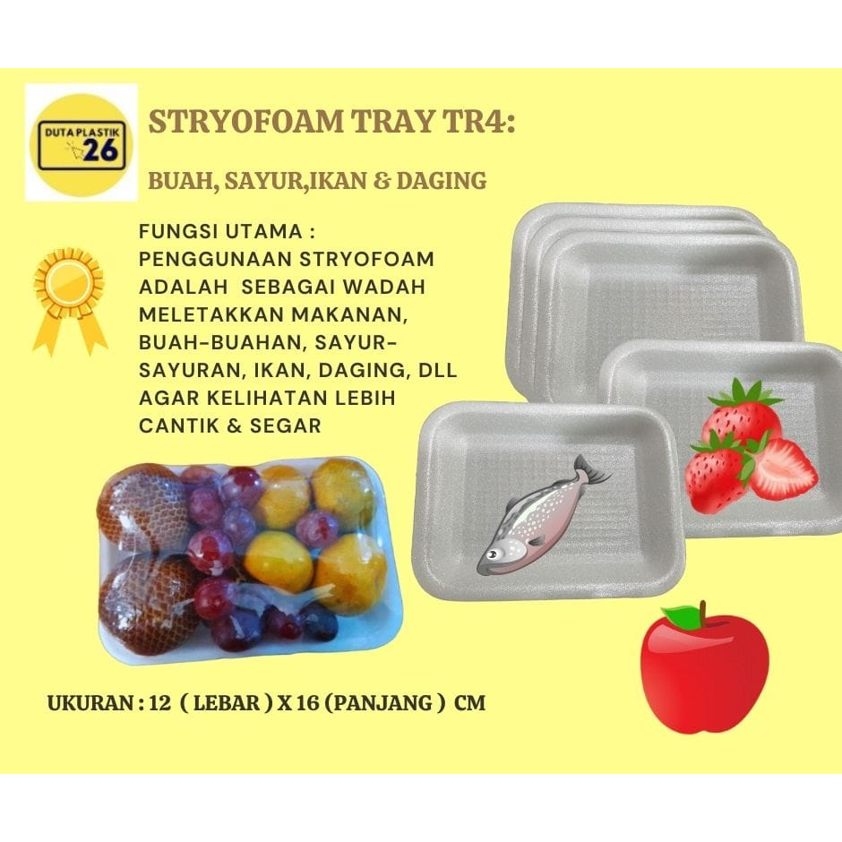 Styrofoam Tray Ukuran 12x16cm