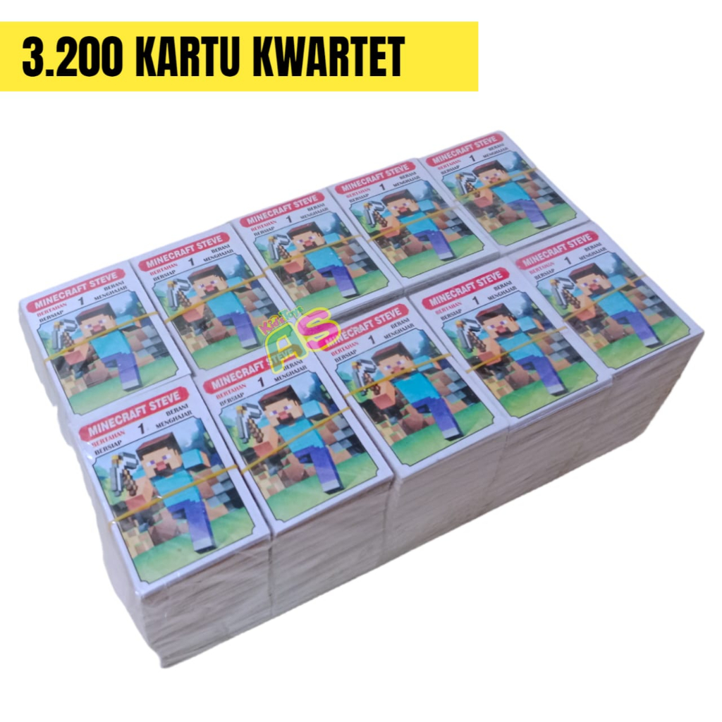 1 BAL (3200PCS) MAINAN KWARTET WAYANG / KARTU KWARTET / KARTU KWARTET