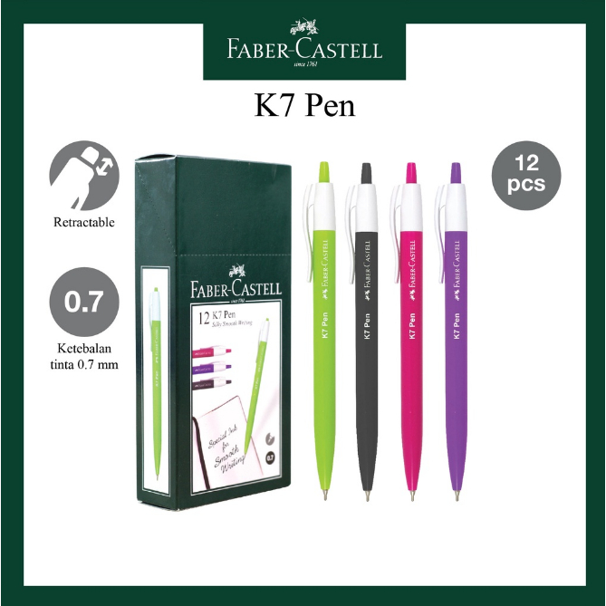 

Pena / Pulpen Faber Castell Hitam K7 (PCS)